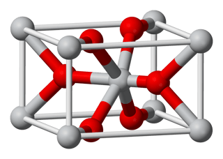 Rutile structure from Wikipedia.