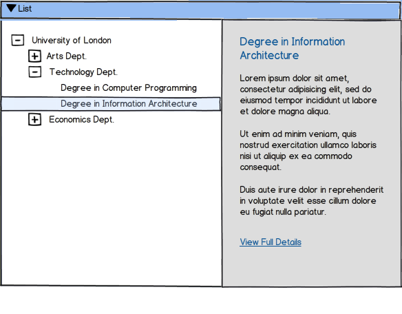 Preview pane - nested elements