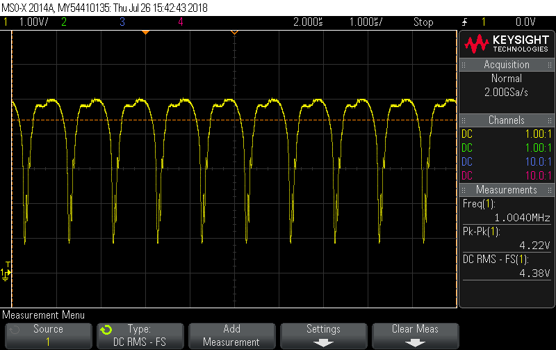 Higher input voltage(around 70 mV)