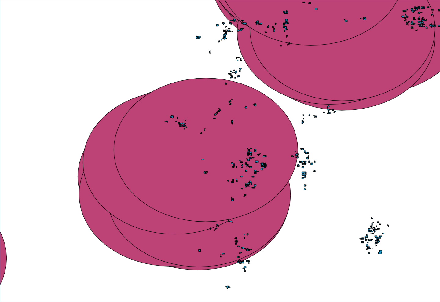 The large polygons have one variety as an attribute.  The small polygons are the fields.  The fields contain agronomic information.  I want to know if any of theses smaller fields contain