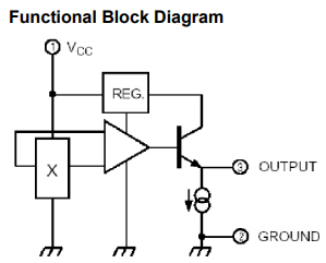 OH49E Hall Effect Sensor Functional Block Diagram