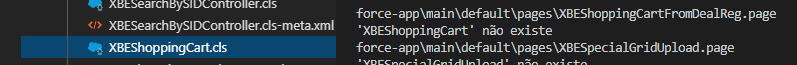 The error says the file was not found. but the apex conde is inside force-app/main/default/classes as it should be