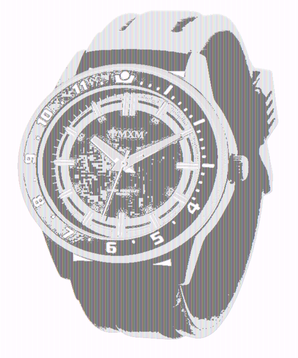 Image of an ASCII art watch