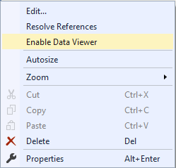 Enable Data Viewer