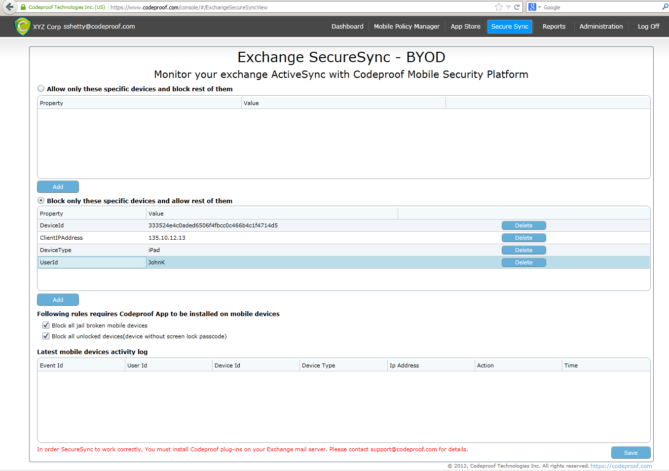 Codeproof SecureSync