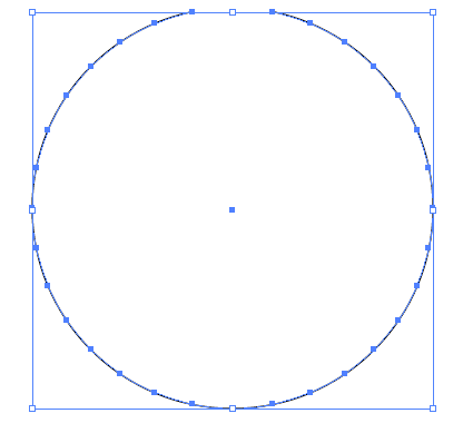 Circle with top anchor point deleted.