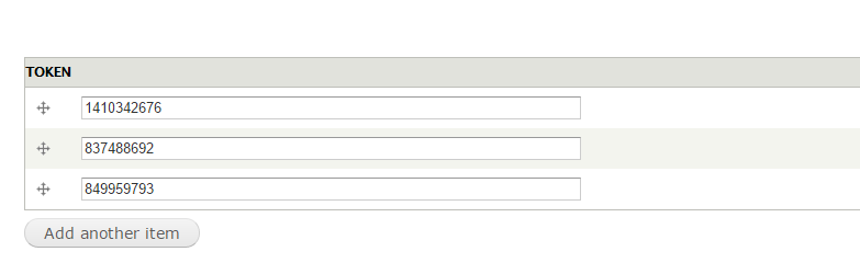 I've added one node on which i'm adding 3 values in token field.