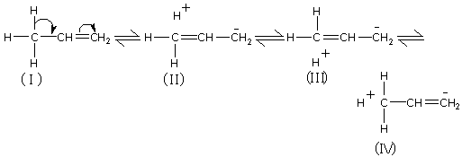 Resonance structures of propene