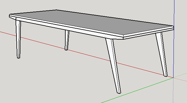 Here's a quick SketchUp model of it seen in ¾ view