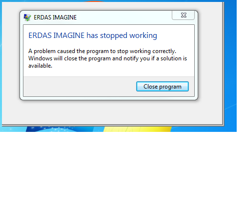 error while opening ERDAS