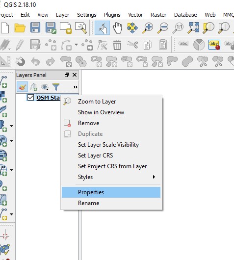 OSM Layer properties