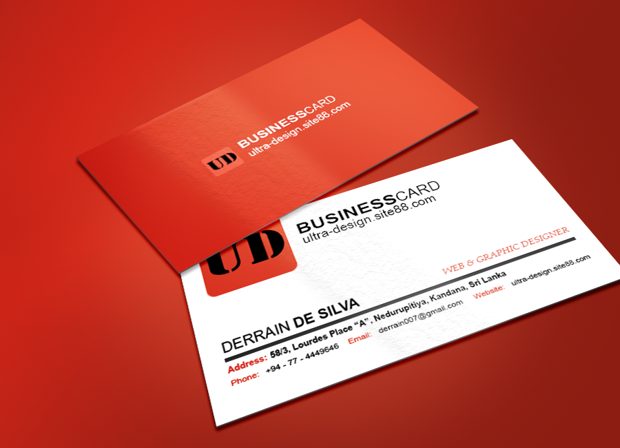 Glossy Business Card Mock