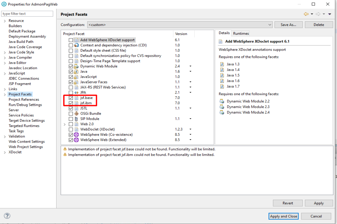 RAD con Websphere  8.5