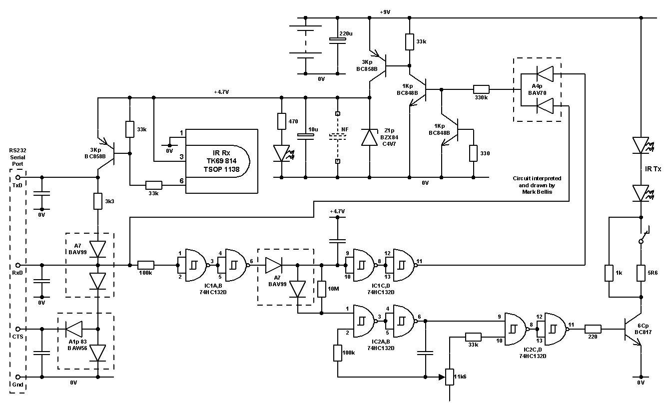 RCX Infrared Tower schematics