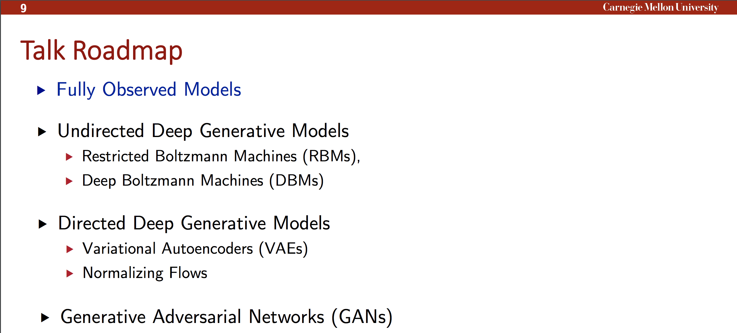 Salakhutdinov talk roadmap