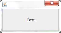 Screenshot of the dialog of DialogTest before the monitor shuts off