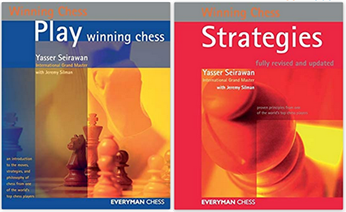 Book covers for "Play Winning Chess" and "Winning Chess Strategies"