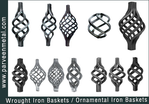 Wrought iron baskets