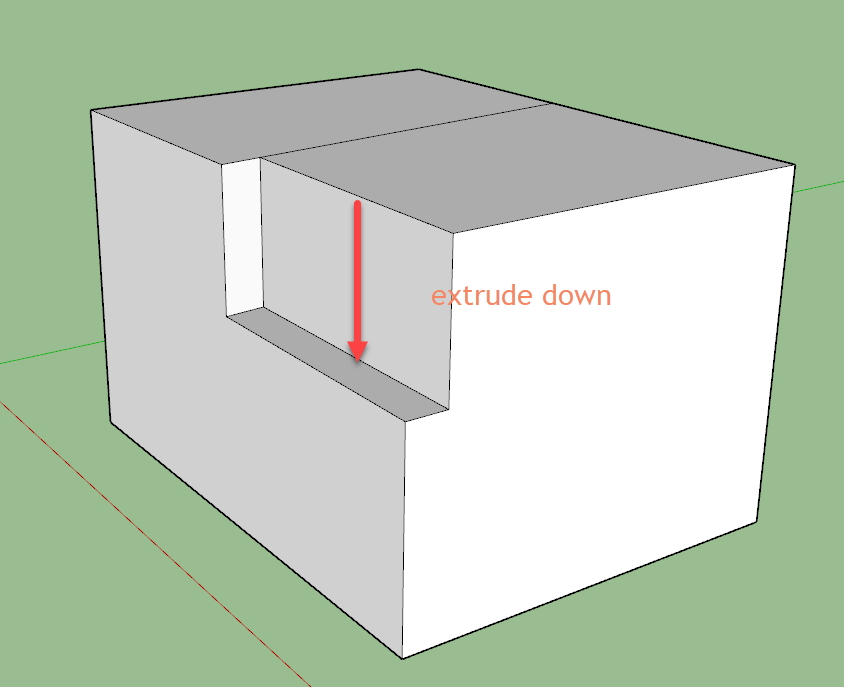 Sketchup: Push down