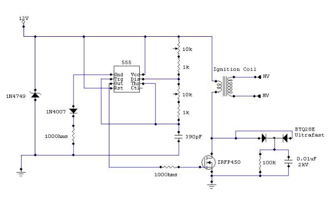 Solid state relays with 555 timer for spark plug circuit - Electrical ...