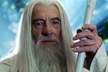 Picture showing Gandalf the White with a beard