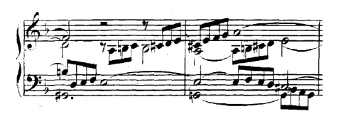 Two measure excerpt