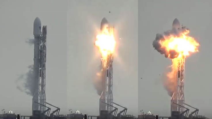 SpaceX pad explosion, Sept, 2016