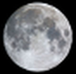 The moon, scaled down to 40 px radius and back up to 320 px