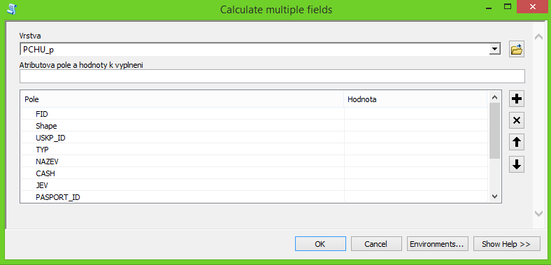 Tool parameters