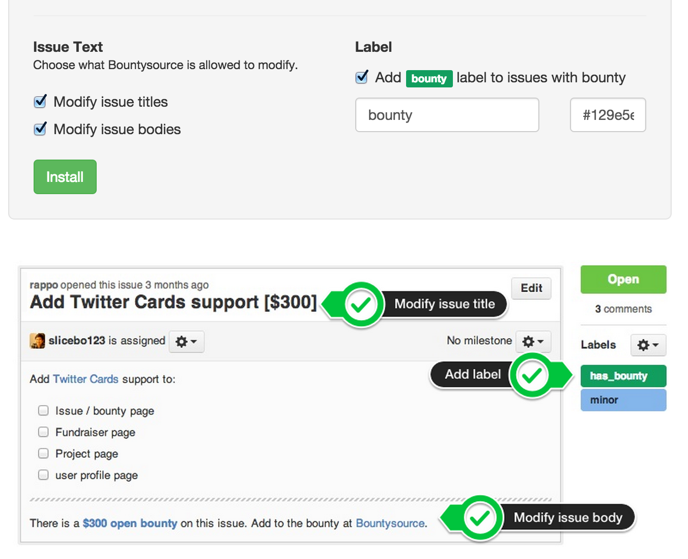 Bountysource GitHub Committer Tools