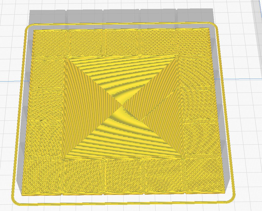 Slicing preview - bottom