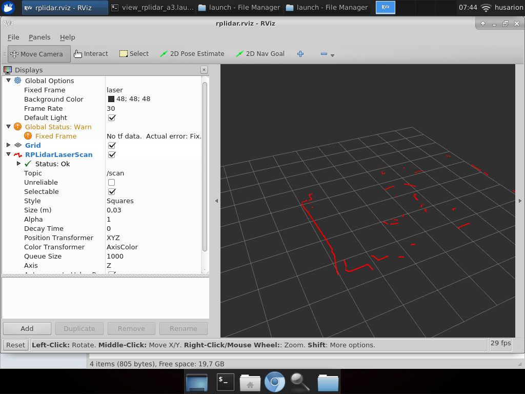 30 cm from the LIDAR