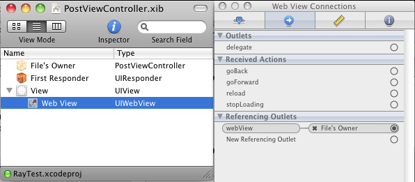 PostViewController.xib (Web View)