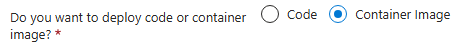 Do you want to deploy code or container image?