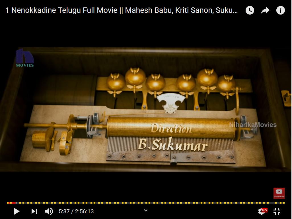 Music Box shown in the credit scene of 1 Nenokadine