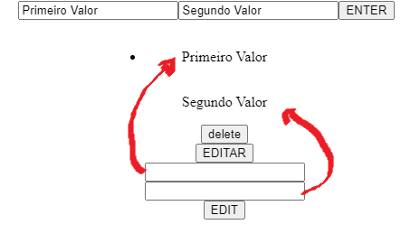 Imagem mostrando a aplicação e exemplificando meu objetivo