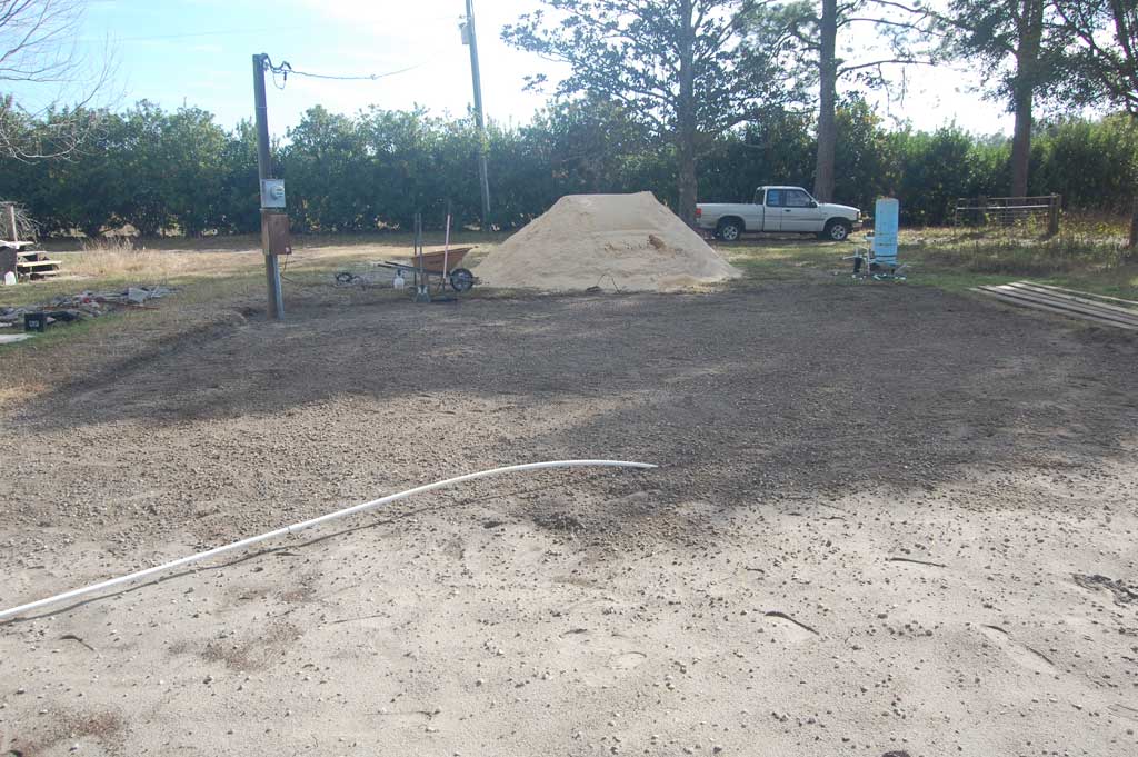 Picture of ground before pouring concrete