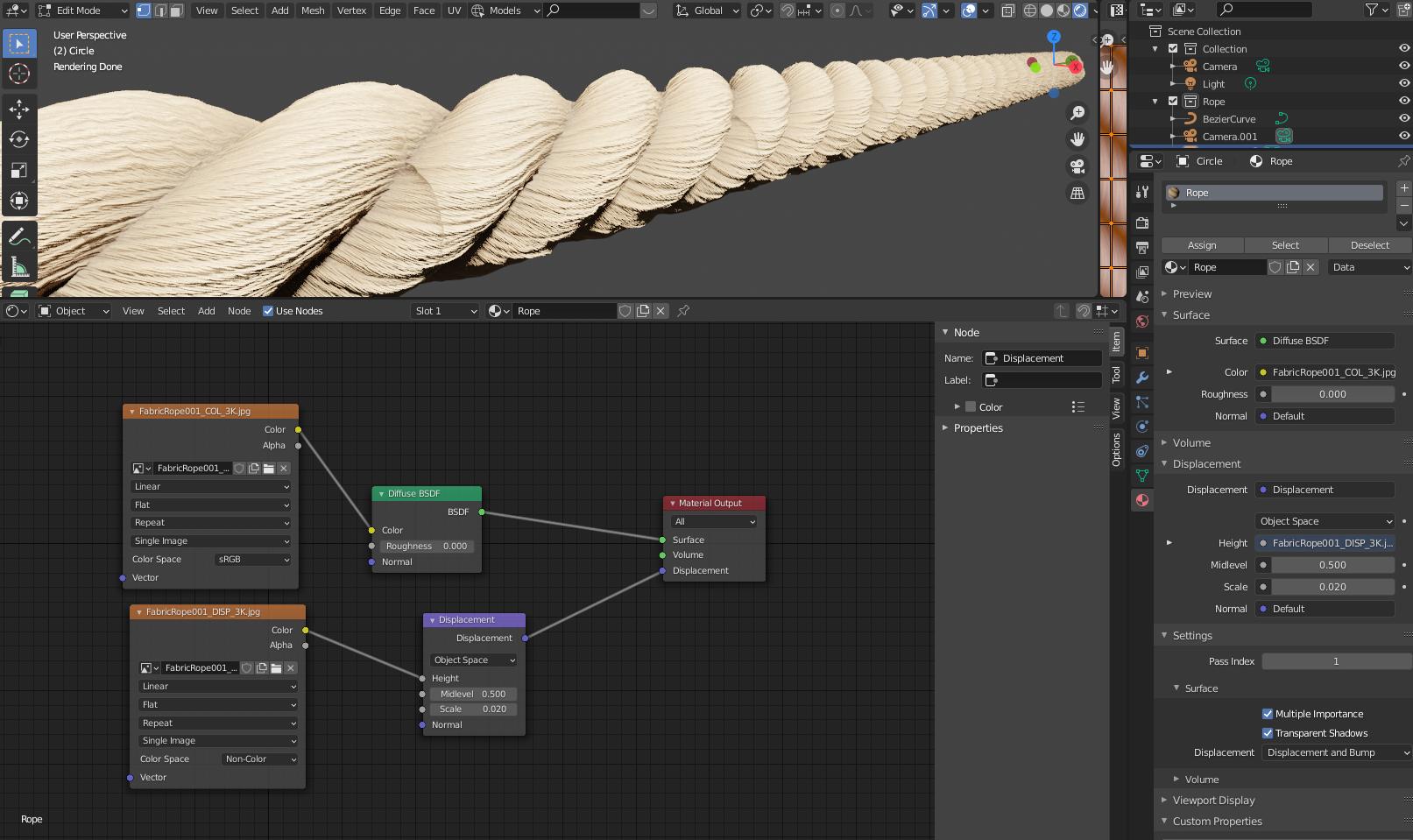 Seams with Shading Nodes