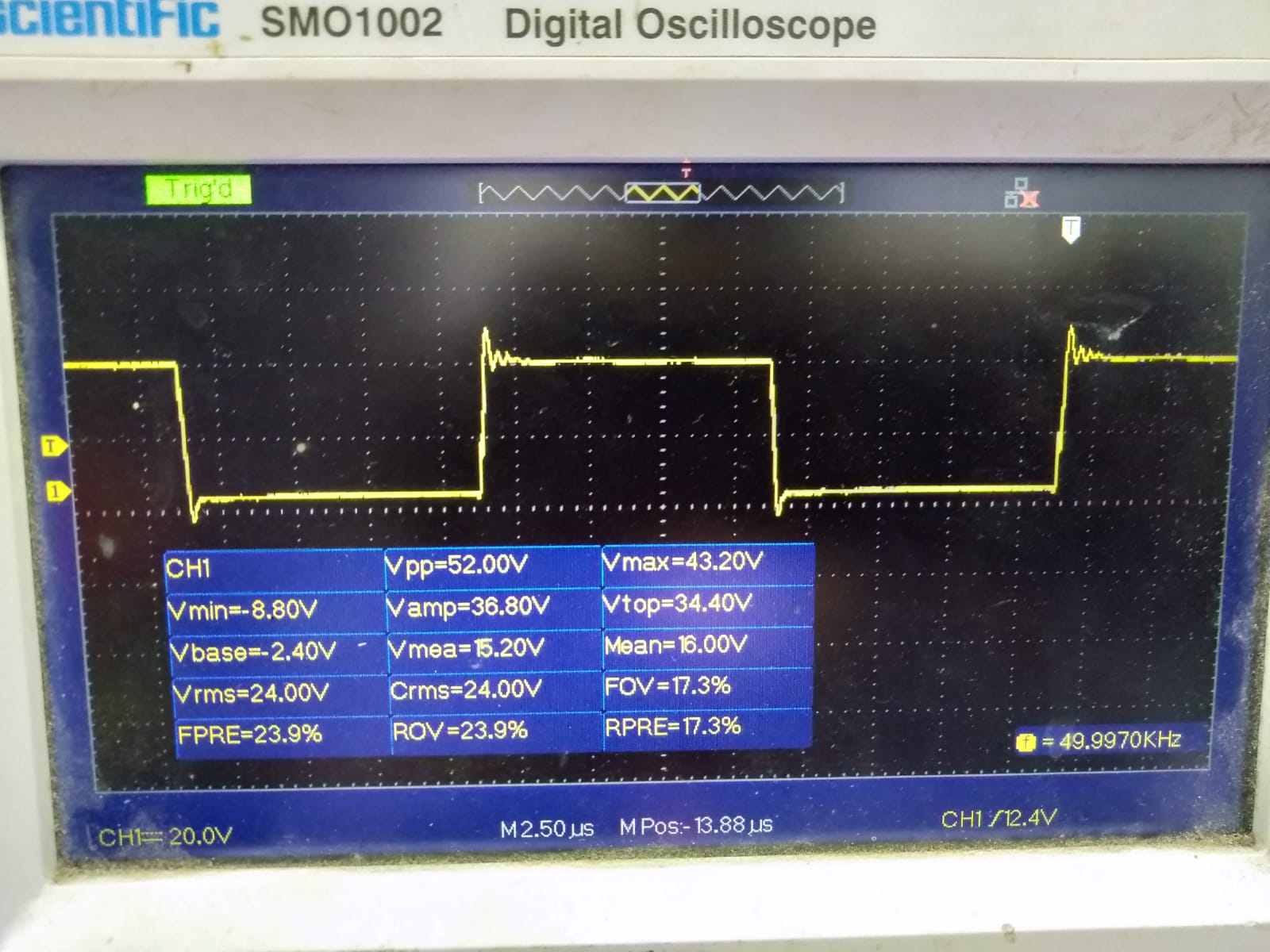 Lower side IGBT collector emitter voltage with snubber