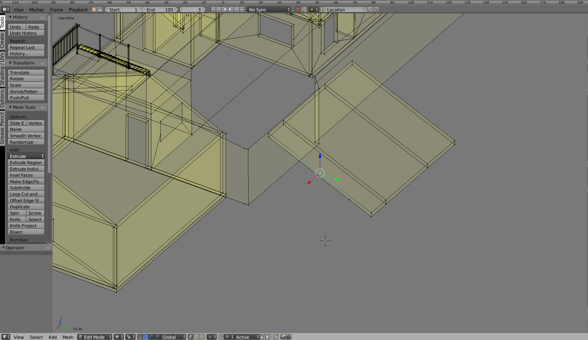 Vertex selection after subdivision of second edge