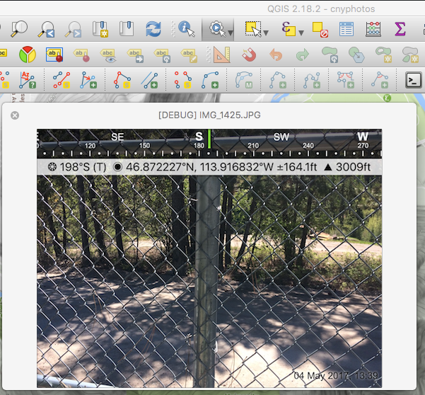 qlmanage qgis photo display