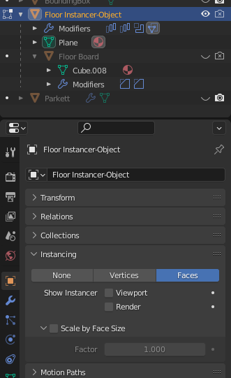 Setup instancer object