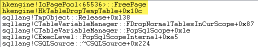 table variable call stack