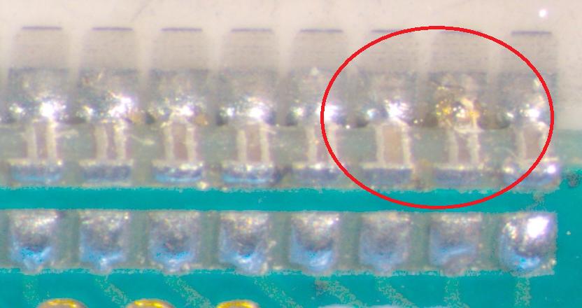 residuals after using SMD291 and only fast mechanical cleaning