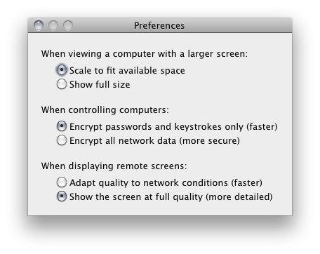 sshar preferences