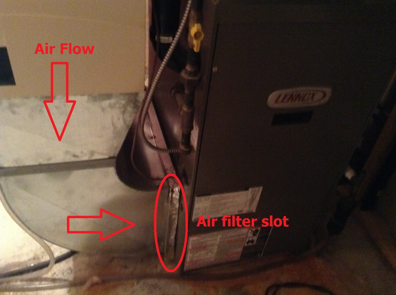 Air filter location