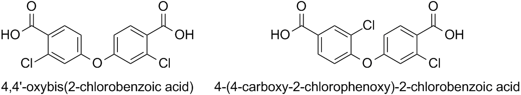 4,4'-oxybis(2-chlorobenzoic acid) and 4-(4-carboxy-2-chlorophenoxy)-2-chlorobenzoic acid