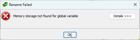 Rename Failed Error