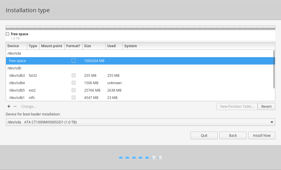 Empty Partition Table