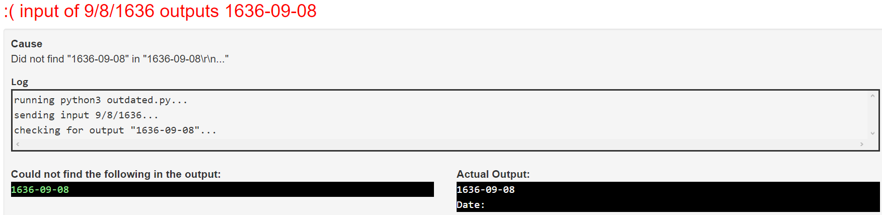 :( input of 9/9/1636 outputs 1636-09-08